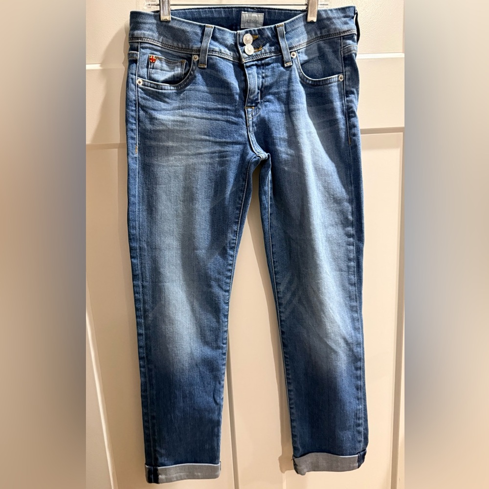 Hudson Jeans Blue Ankle & Cropped Women Jeans